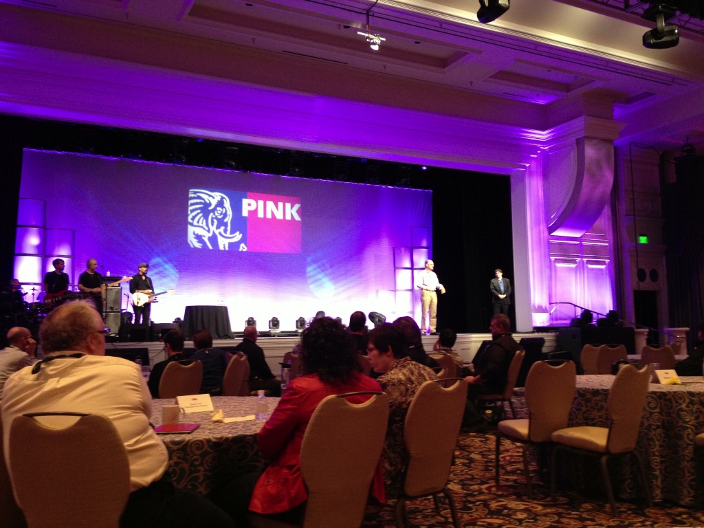 Matt Ridley on stage at Pink13 - photo by Hugo